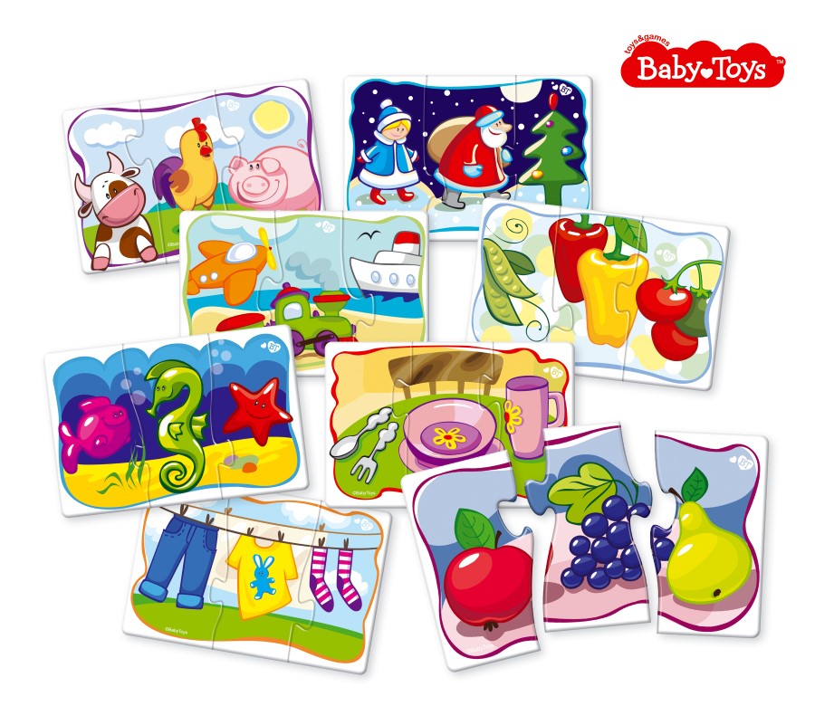 Пазлы тройные "Собери в группе" 24 эл Baby Toys (макси)