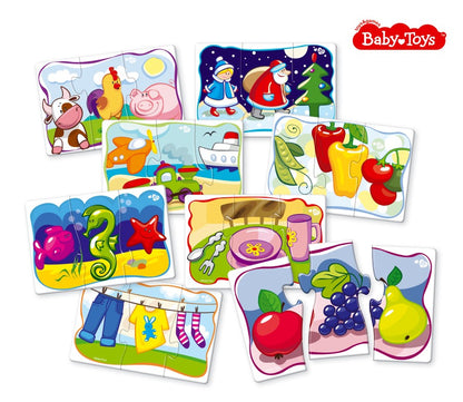 Пазлы тройные "Собери в группе" 24 эл Baby Toys (макси)