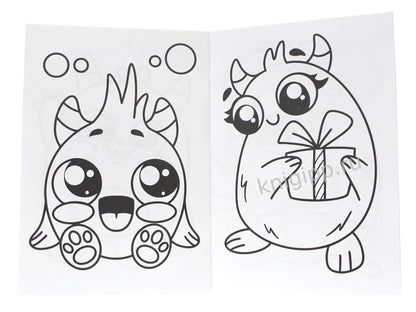 РАСКРАСКА А5 эконом. МИЛЫЕ МОНСТРИКИ