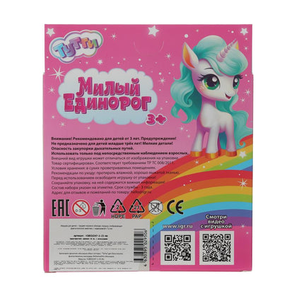 Единорог 10см, пластиковый, аксессуары 2шт Тутти в кор.2*180шт