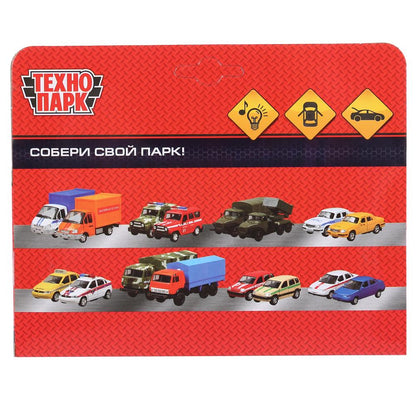 Машина металл свет-звук ПОЛИЦЕЙСКИЙ ВНЕДОРОЖНИК ПИКАП 12см, двер, сер, кор. Технопарк в кор.2*36шт