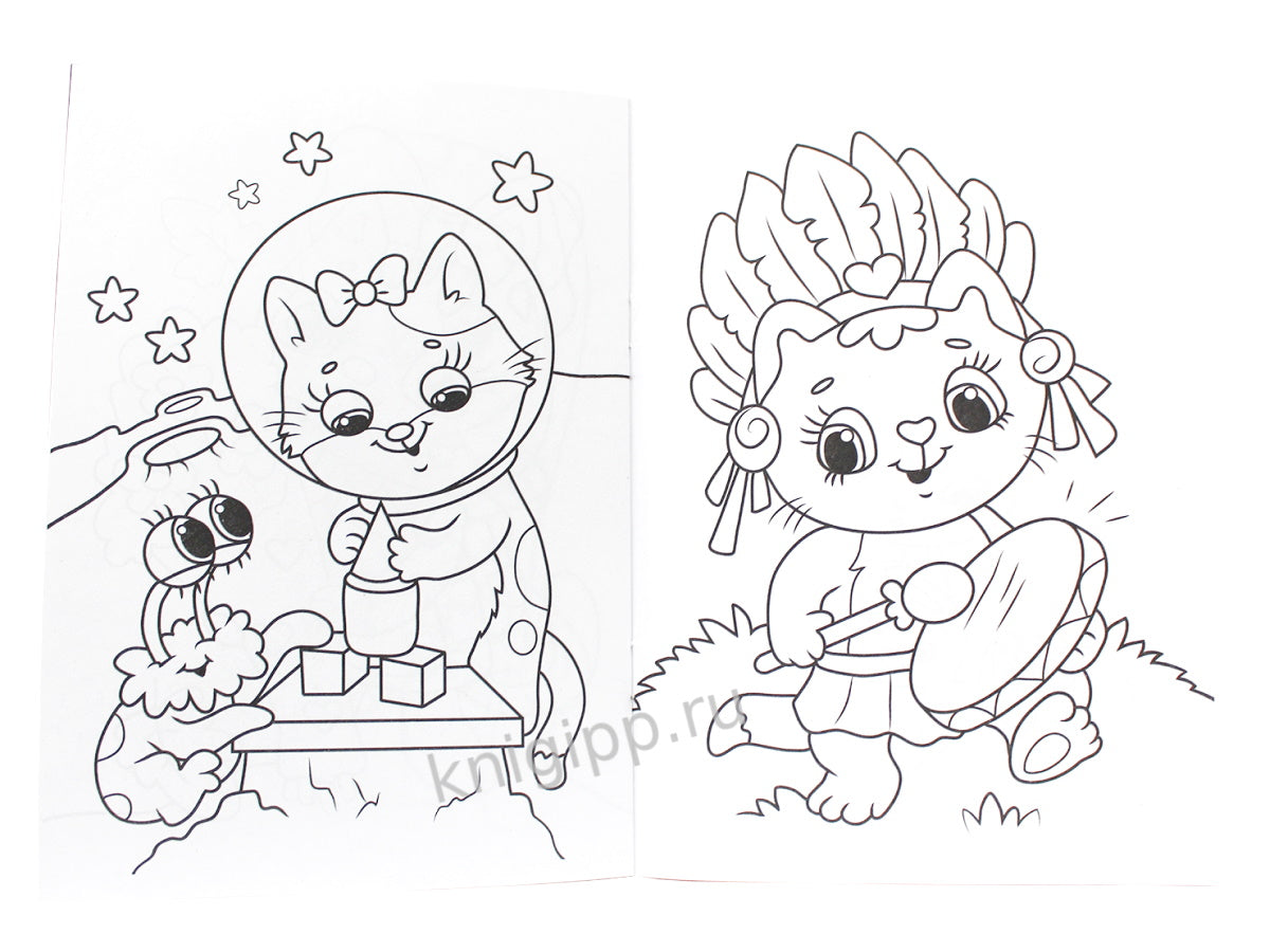 РАСКРАСКА А5 эконом. КОТИКИ