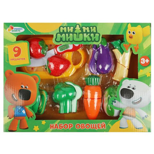 Набор овощей, Ми-ми-мишки 9 предметов, кор.29,5*22*5,5см ИГРАЕМ ВМЕСТЕ в кор.2*24шт