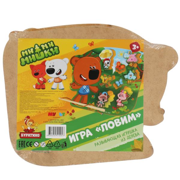 Игрушка деревянная рыбалка Ми-ми-мишки терм. пакет Буратино в кор.15шт