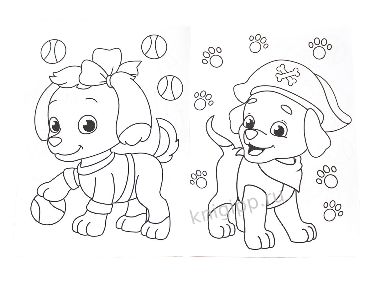 РАСКРАСКА А4 эконом. ЗАБАВНЫЕ ЩЕНКИ