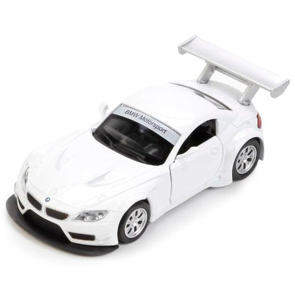 МАШИНА "ТЕХНОПАРК" МЕТАЛЛ. ИНЕРЦ. BMW Z-4 GT3, 1:38, ОТКРЫВ. ДВЕРИ В РУСС. КОР. в кор.2*36шт