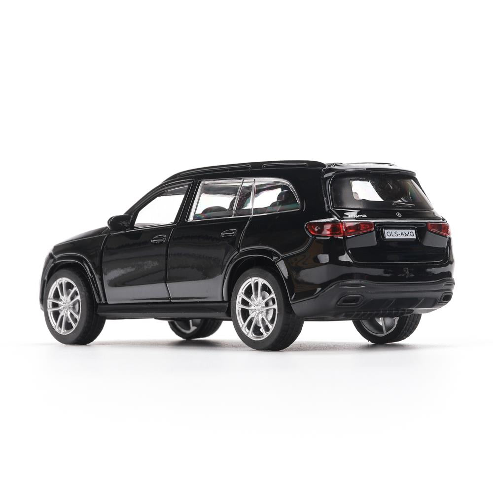 Машина металл MERCEDES-BENZ gls class amg 12см, дв,баг,ин,черный, кор. Технопарк в кор.2*36шт