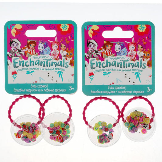 Акс-ры д/девочек ЭНЧЕНТИМАЛС резинки для волос с украш. fruits, 2шт МИЛАЯ ЛЕДИ уп-10шт в кор.100уп