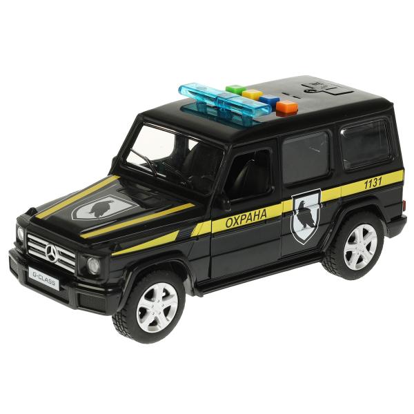 Машина пластик свет-звук MERCEDES-BENZ G-CLASS охрана 22 см, двер, баг, кор. Технопарк в кор.2*18шт