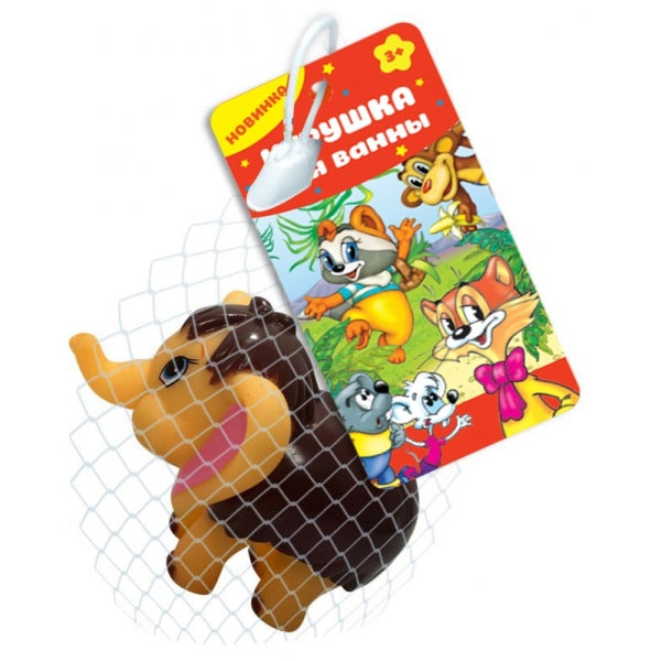Игрушка для ванны СОЮЗМУЛЬТФИЛЬМ мамонтенок, в сетке КАПИТОШКА в кор.2*144шт