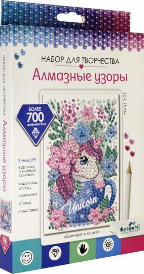 Набор для тв-ва Алмазные узоры Единорог в чашке