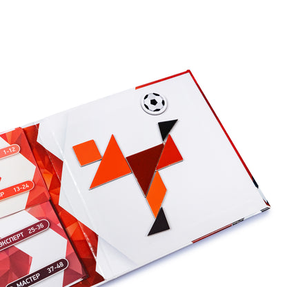 ИГРА МАГНИТНАЯ ГОЛОВОЛОМКА ТАНГРАМ "ФУТБОЛ" в кор.50шт