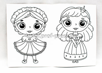 МОЯ РАСКРАСКА А4 чёрная. МИЛЫЕ ПОДРУГИ