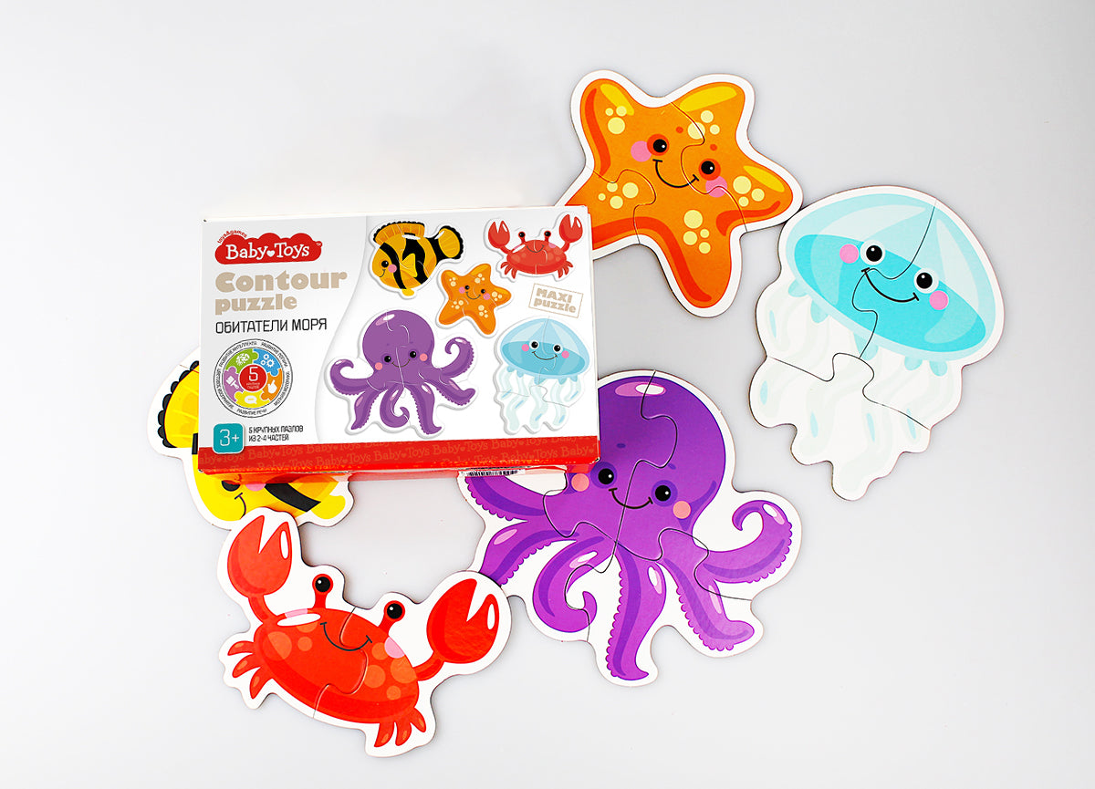 Jouets pour bébé "Обитатели моря" (5 cartes, 14 jours)