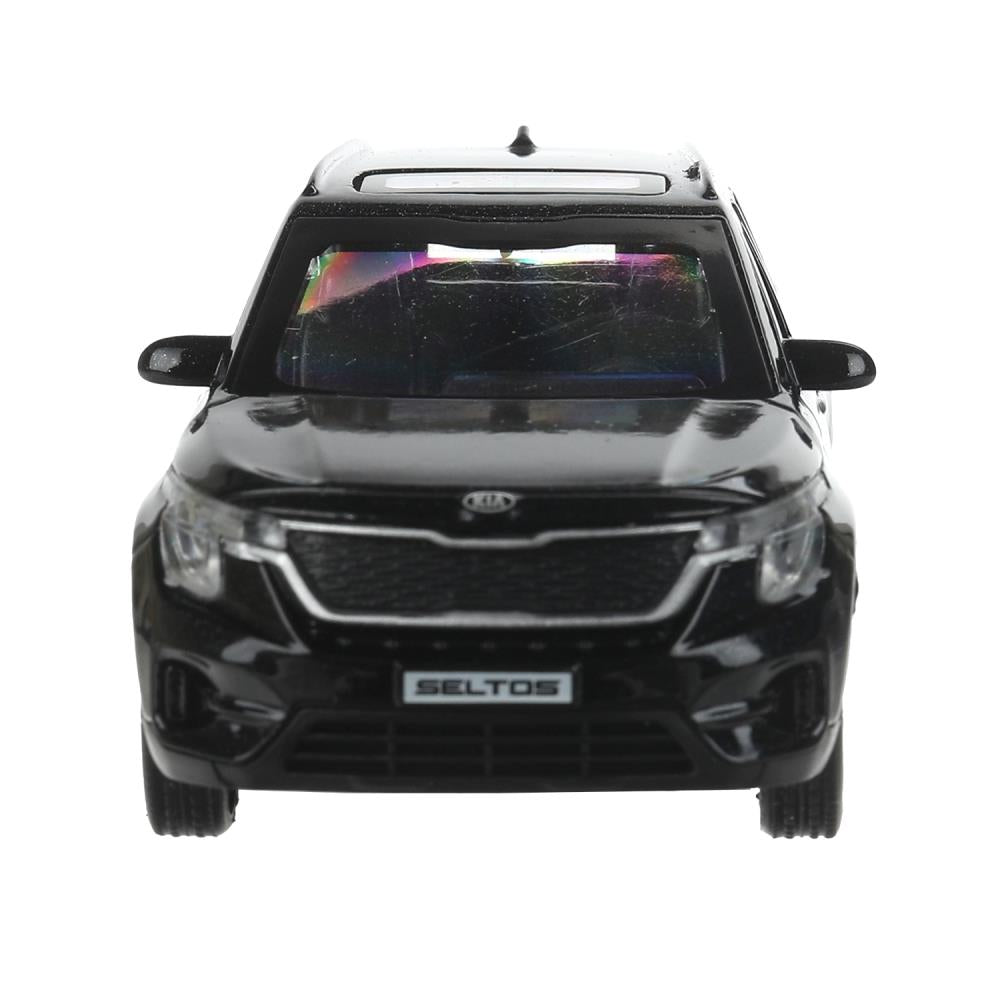 SELTOS-12-BK Машина металл KIA seltos длина 12 см, двери, багаж., инерц, черный, кор. Технопарк в ко