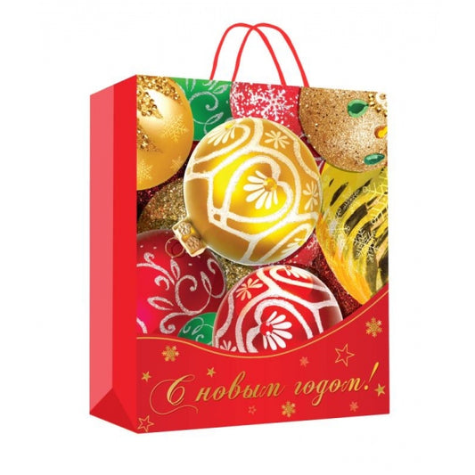 Пакет подарочный глянцевый xl,новый год,140 гр/м2 ЧУДО ПРАЗДНИК в кор.10*12шт