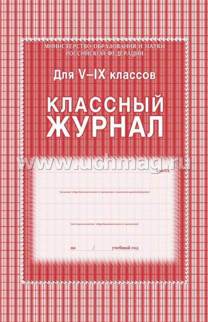 Классный журнал 5-9 классы