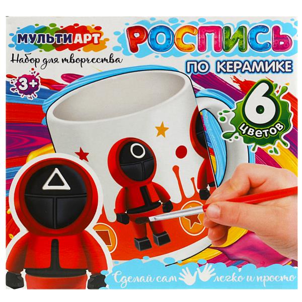 Кружка для росписи, 6 цв. jeu de téléchargement МУЛЬТИ АРТ в кор.24шт