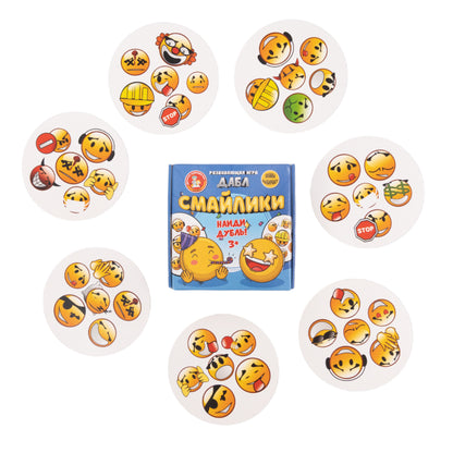 Игра настольная "Дабл. Смайлики" (20 карточек)