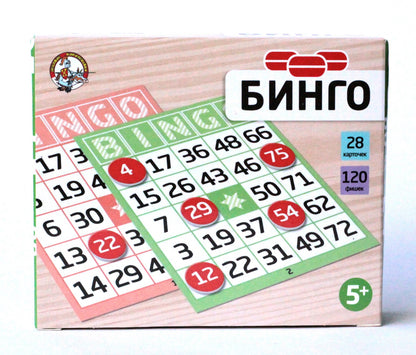 Игра настольная "Бинго" (карт.фишки) в кор.22шт