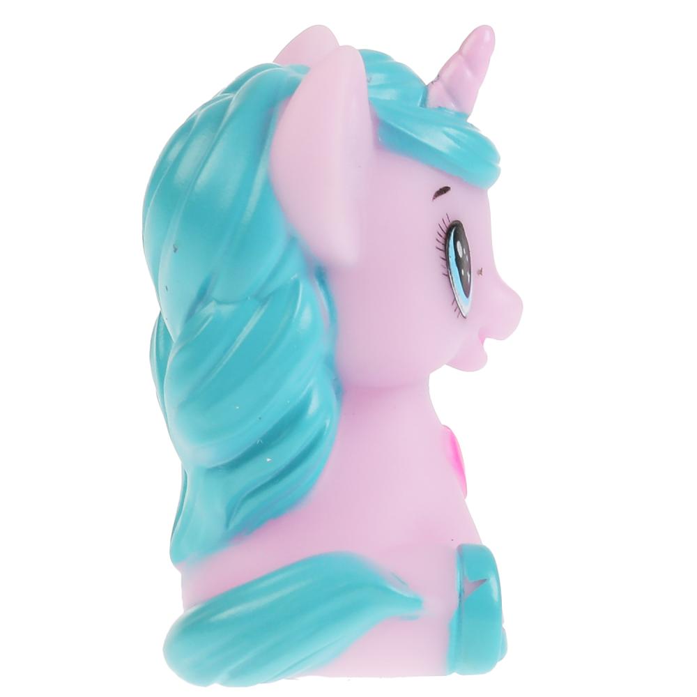 YF-06-2021 Игрушка для ванны единорожка 9 см, в сетке, КАПИТОШКА в кор.2*240шт