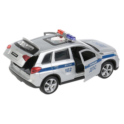 Machine en métal SUZUKI VITARA ПОЛИЦИЯ 12 cm, double, bagage, serebr, в кор. Parc technologique dans le cor.2*36шт