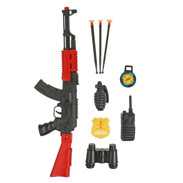 Набор оружия ПОЛИЦИЯ автомат с присосками, блист.56,8*28,5*2,5см ИГРАЕМ ВМЕСТЕ в кор.2*36шт