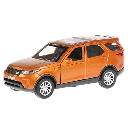 Машина металл LAND ROVER DISCOVERY 12см, открыв. двери, инерц, золотой,в кор. Технопарк в кор.2*36шт