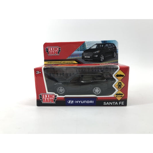 Машина металл HYUNDAI 12 см, двери, багаж, инерц, черный, кор. Технопарк в кор.2*36шт