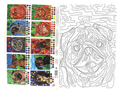 КАРТИНЫ для раскрашивания по номерам. КОШКИ И СОБАКИ