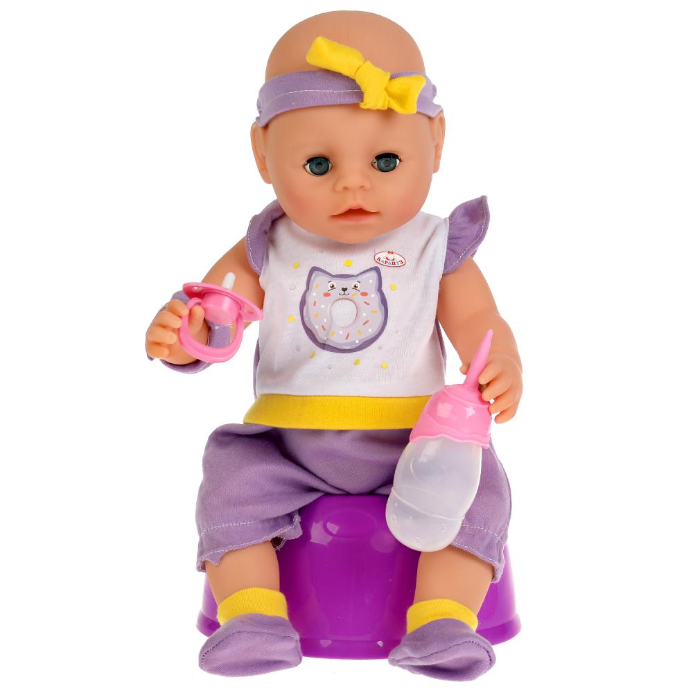 Пупс функциональный БАРБАРИКИ Ксюшенька 40см, пьет, писает, повязка, 4акс КАРАПУЗ в кор.2*6шт
