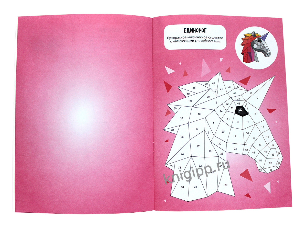 РАСКРАСЬ НАКЛЕЙКАМИ ПО НОМЕРАМ. ВОЛШЕБНЫЙ МИР