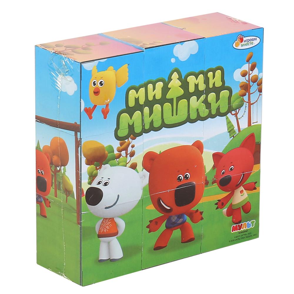 Набор из 9-и кубиков в пленке Ми-ми-мишки настольные игры ИГРАЕМ ВМЕСТЕ в кор.30наб