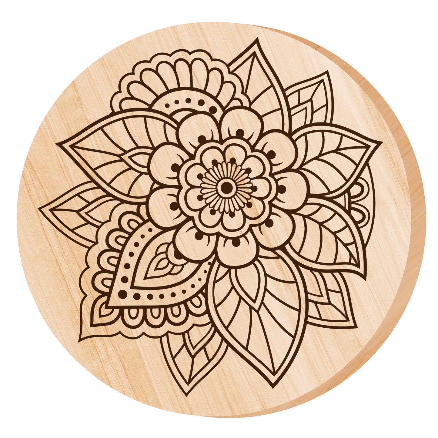 Выжигание. Дощечка для выжигания "Узор" (круг 130 мм, конверт А5)