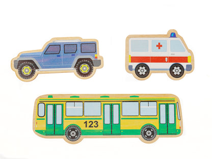 ИГРА РАЗВИВАЮЩАЯ ДЕРЕВЯННАЯ "АВТОМОБИЛИ" (30Х21СМ) в кор.15шт