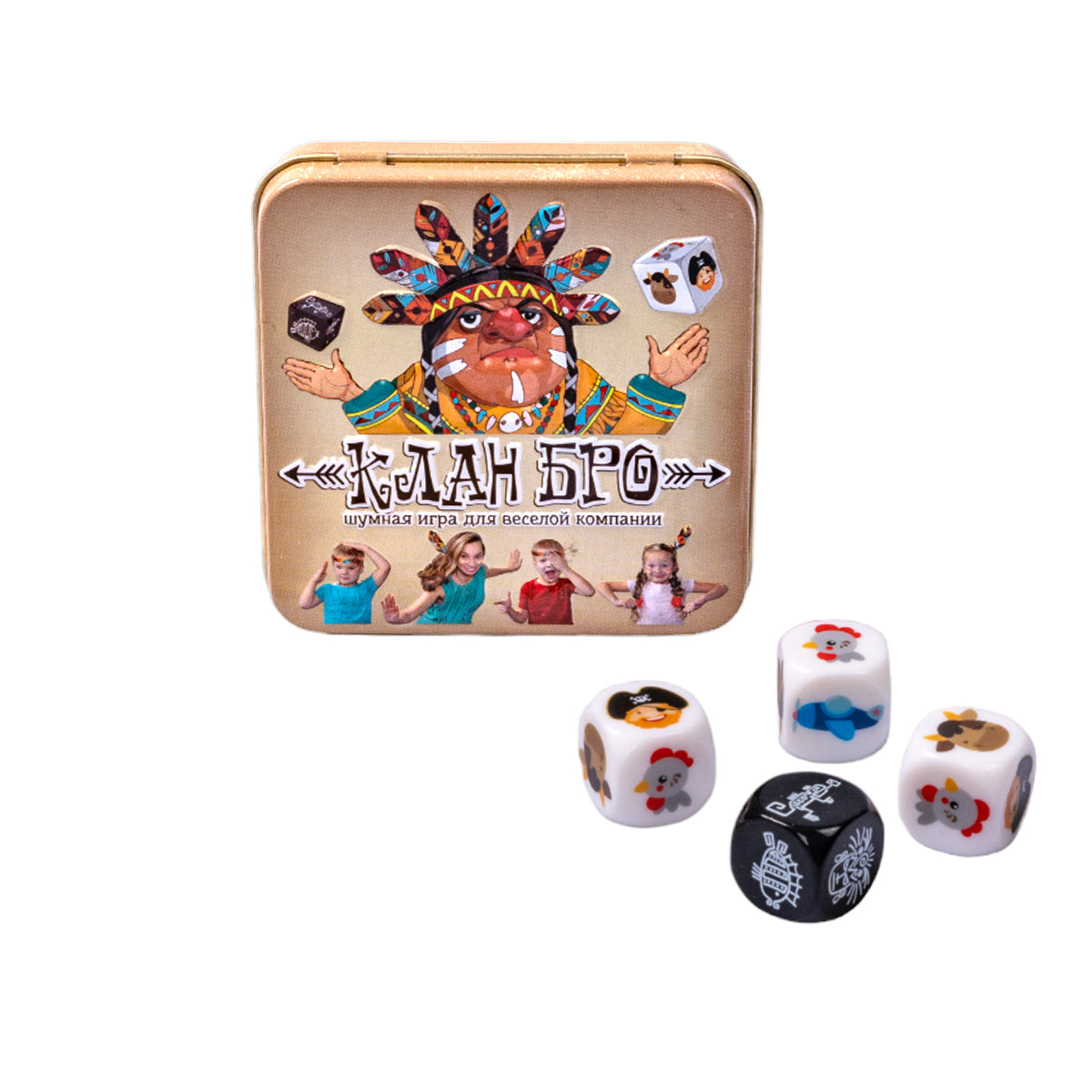 ИГРА НАСТОЛЬНАЯ "КЛАН БРО" (ЖЕСТЯНАЯ КОРОБОЧКА) в кор.42шт