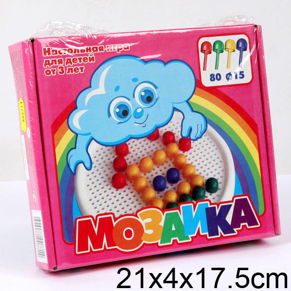 Мозаика d 15/4цв/80шт/круглое поле (арт.00871)