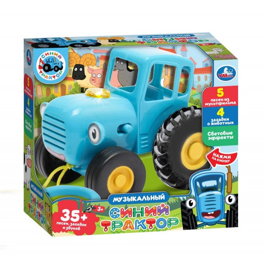 Каталка СИНИЙ ТРАКТОР.35+ песен, загадок и звуков в кор. Умка в кор.72шт