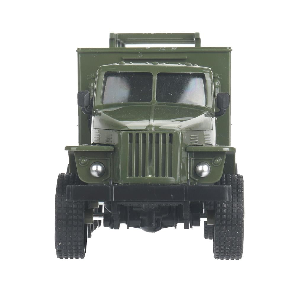 Машина пластик ГРУЗОВИК 17 см, инерция, дверь, ВОЕННЫЙ Технопарк в кор.2*72шт