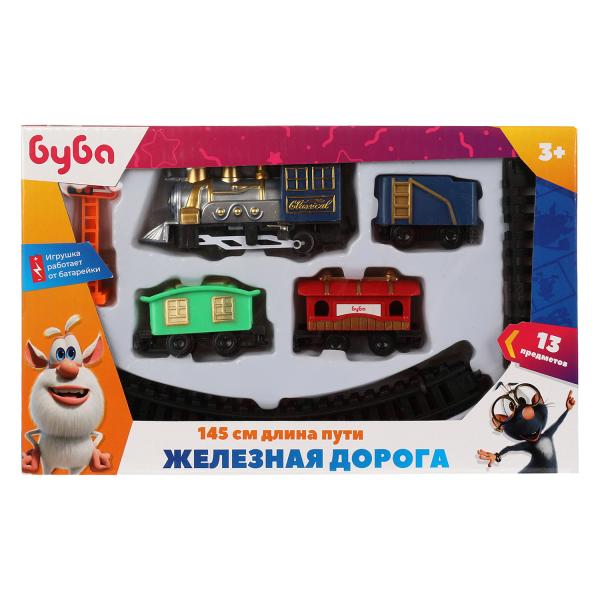 Железная дорога БУБА длина пути 145, кор.26*16*3,5см ИГРАЕМ ВМЕСТЕ в кор.2*72шт
