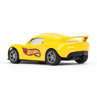 Машина металл Хот Вилс СПОРТКАР 9,5 см, желтый, инерц., кор. - в кор.2*120шт