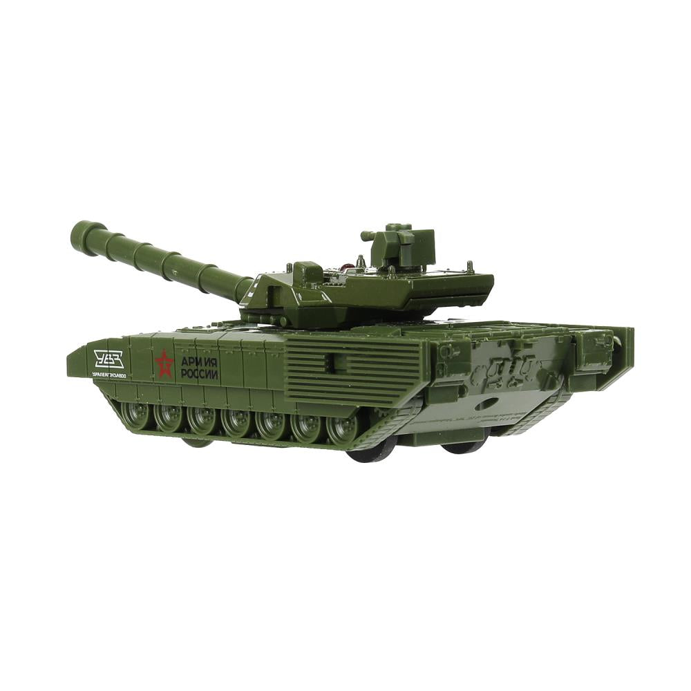 Модель металл АРМАТА ТАНК Т-14 АРМИЯ РОССИИ 12 см, башня, инерц, зеленый, кор. Технопарк в кор.2*24шт