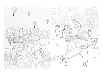 РАСКРАСКА для мальчиков. СОВРЕМЕННЫЕ СУПЕРГЕРОИ. Солдаты-победители