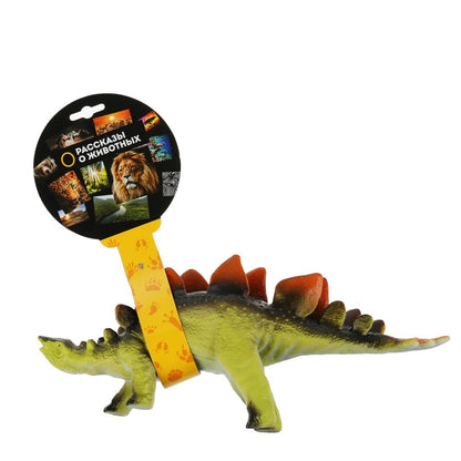 Игрушка пластизоль динозавр стегозавры 33*9*14см, хэнтэг (русс. уп.) Играем вместе в кор.2*36шт