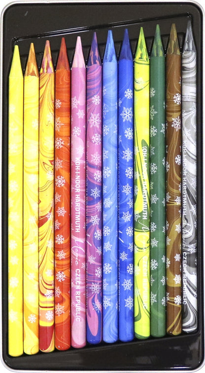 Карандаши 12шт ц/гр многоцветные в лаке, 8772