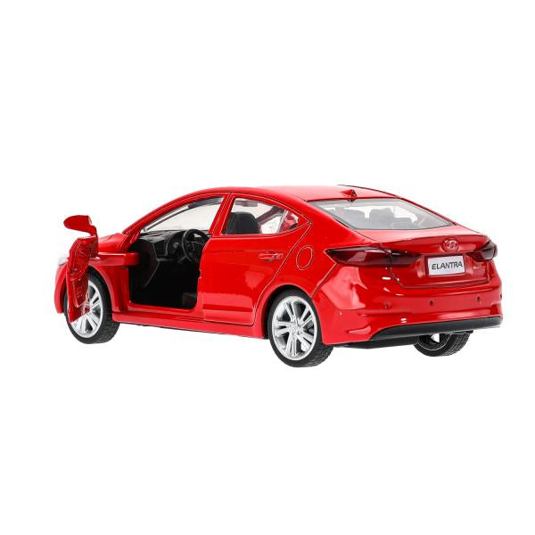 Машина металл HYUNDAI ELANTRA, 11,4 см, двери, инерция, кор. Технопарк в кор.2*48шт