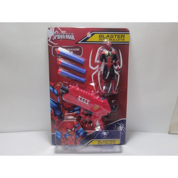 Бластер человек-паук, мягкие пули, фигурка, блист.19*28,5*4см - в кор.2*96шт