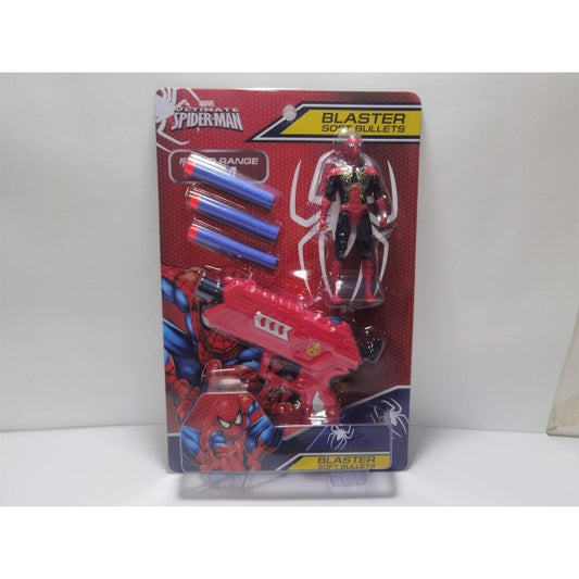 Бластер человек-паук, мягкие пули, фигурка, блист.19*28,5*4см - в кор.2*96шт