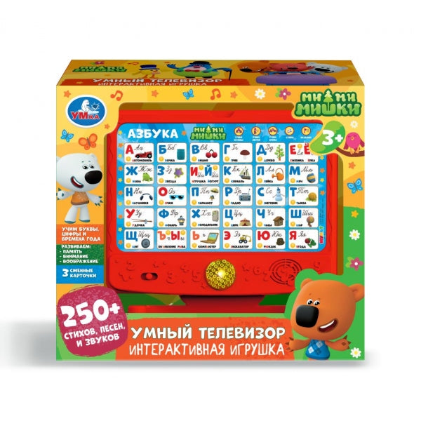 HT1006-R1 Умный телевизор Ми-ми-мишки 250 стихов,песен,звуков.кор.бат Умка в кор.36шт