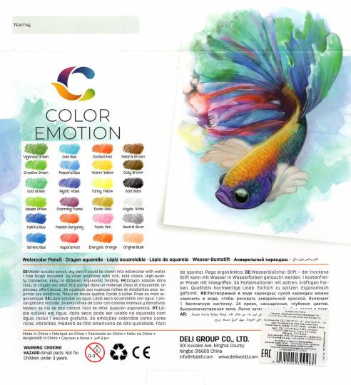 Карандаши акв. 24цв Color Emotion липа,EC00720/A